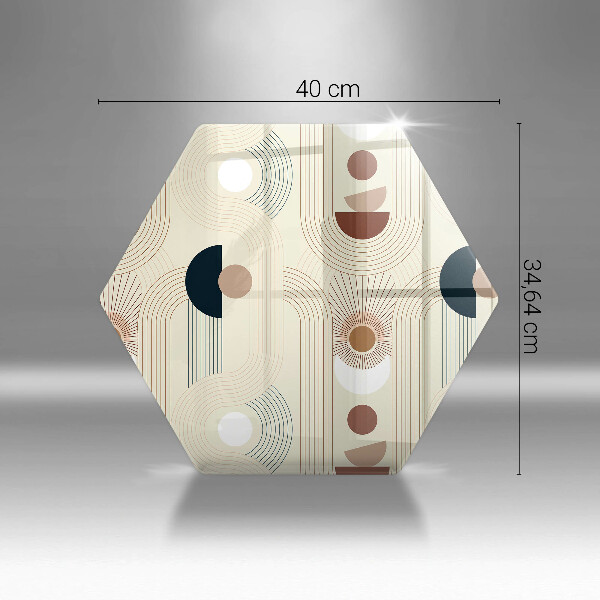 Üveg vágódeszka Boho geometriai formák