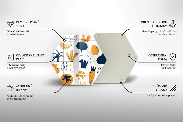 Üveg vágódeszka Élelmiszer illusztráció