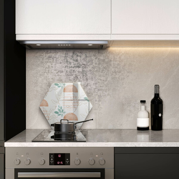 Üveg vágódeszka Boho levelek minta