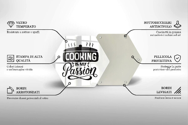 Üveg vágódeszka A főzés a szenvedélyem