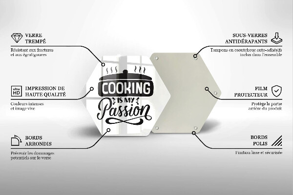 Üveg vágódeszka A főzés a szenvedélyem