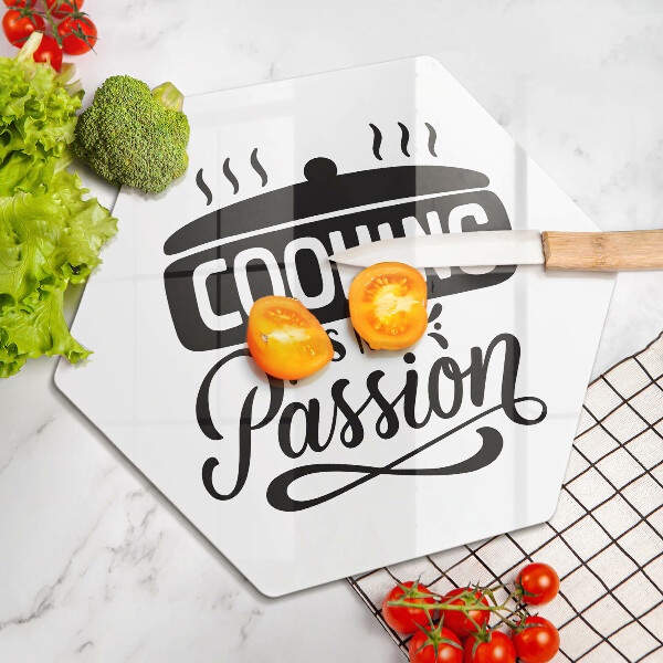 Üveg vágódeszka A főzés a szenvedélyem