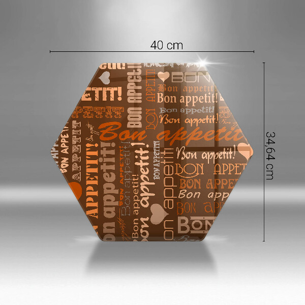 Üveg vágódeszka Bon appetit feliratok