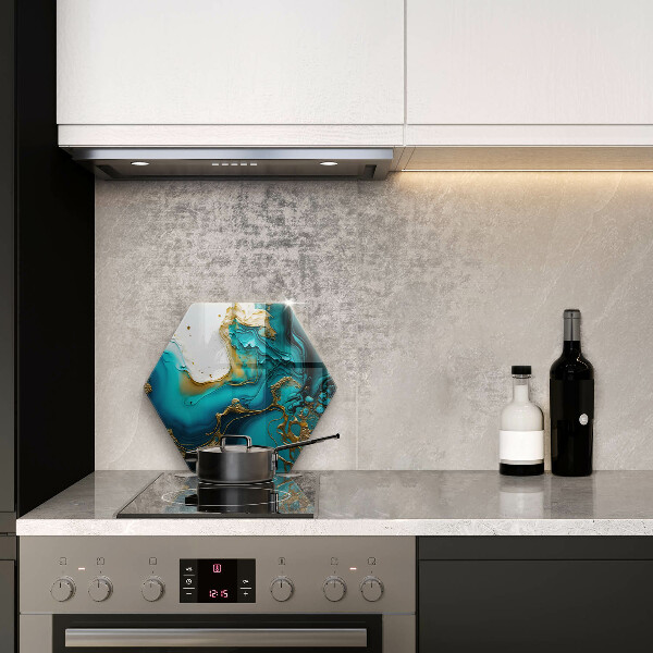 Üveg vágódeszka Türkiz absztrakció