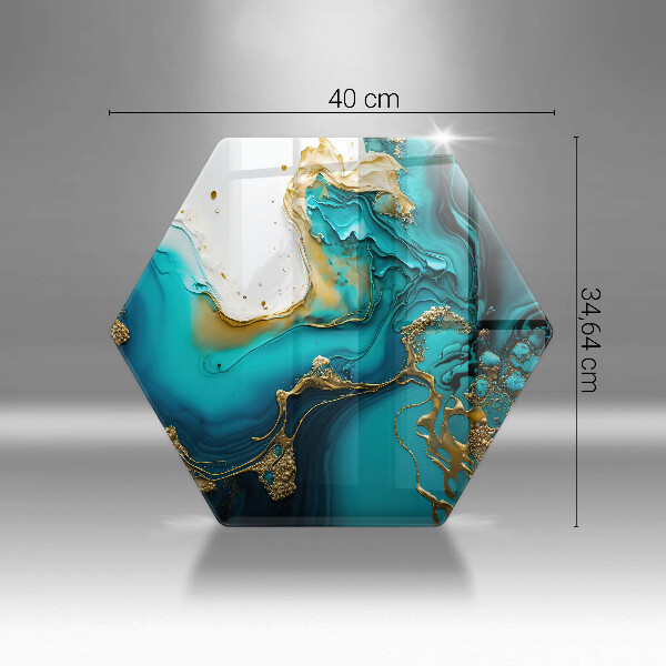 Üveg vágódeszka Türkiz absztrakció