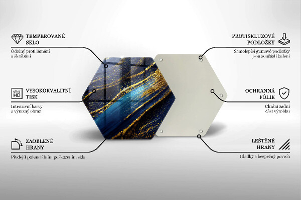 Üveg vágódeszka Sötétkék absztrakció