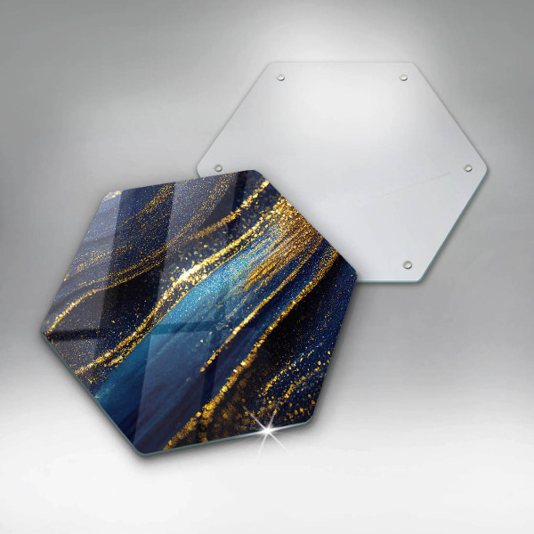 Üveg vágódeszka Sötétkék absztrakció