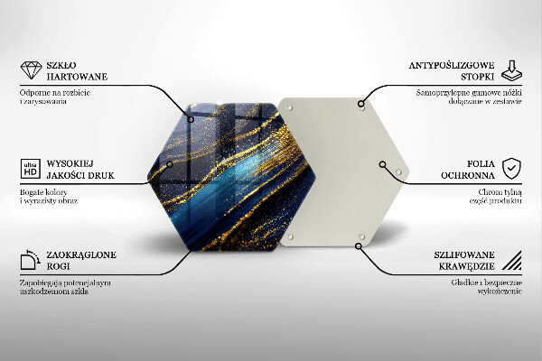 Üveg vágódeszka Sötétkék absztrakció
