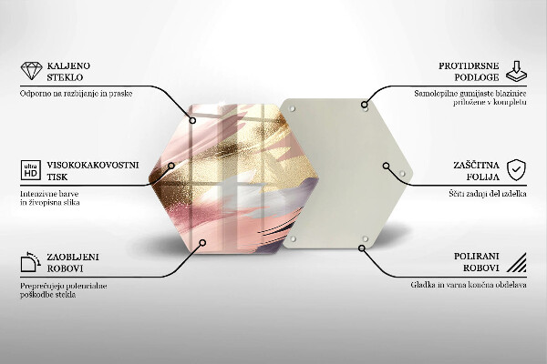 Üveg vágódeszka Pasztell foltok