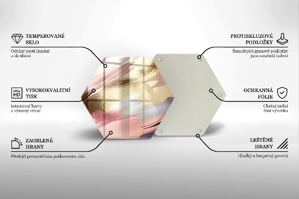 Üveg vágódeszka Pasztell foltok