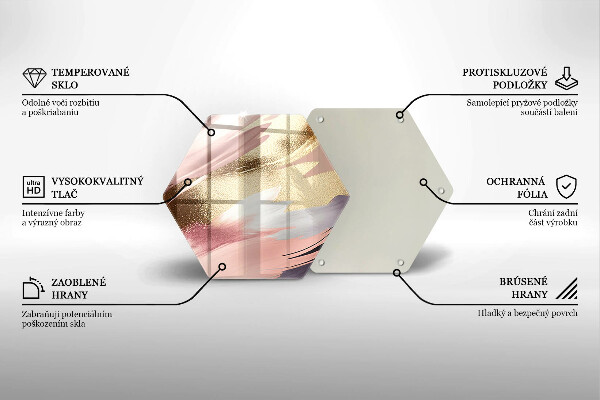 Üveg vágódeszka Pasztell foltok
