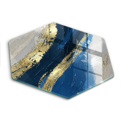 Üveg vágódeszka Textúra arannyal