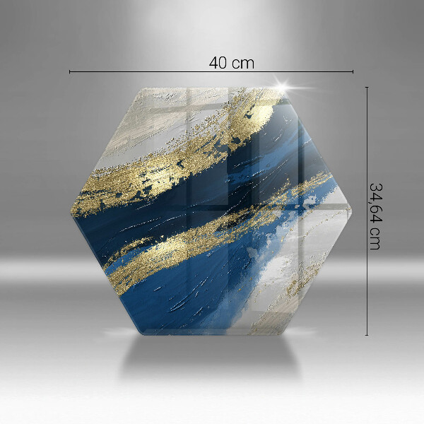 Üveg vágódeszka Textúra arannyal