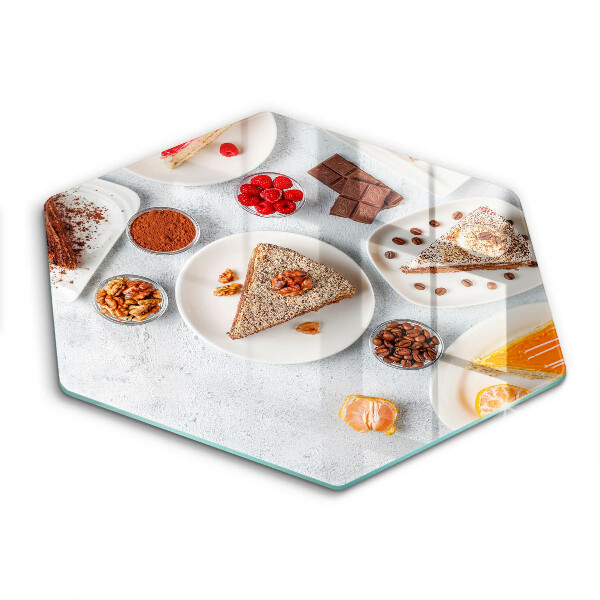 Üveg vágódeszka A torta édessége