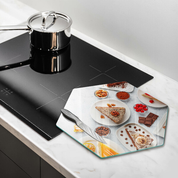 Üveg vágódeszka A torta édessége