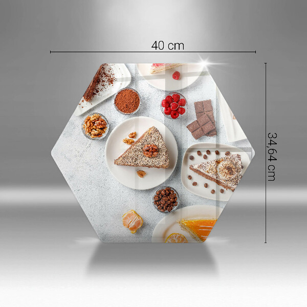 Üveg vágódeszka A torta édessége