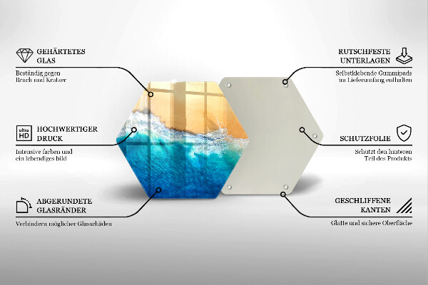 Üveg vágódeszka Strand és tenger