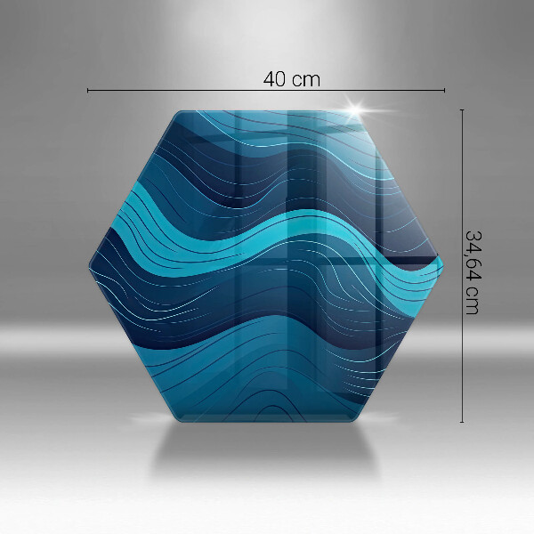 Üveg vágódeszka Absztrakt hullámok