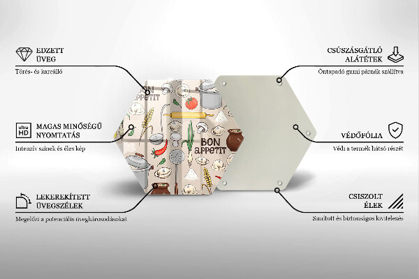 Üveg vágódeszka Konyha illusztráció