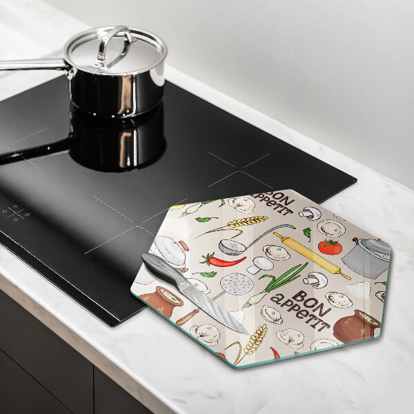 Üveg vágódeszka Konyha illusztráció