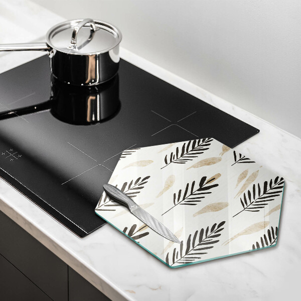 Üveg vágódeszka Boho növények