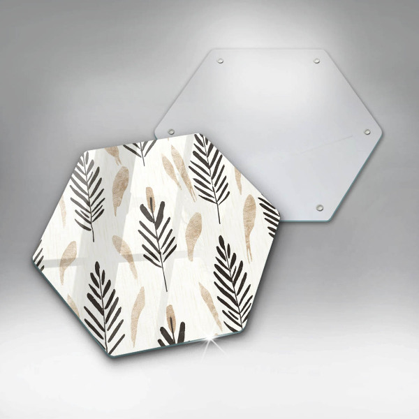 Üveg vágódeszka Boho növények