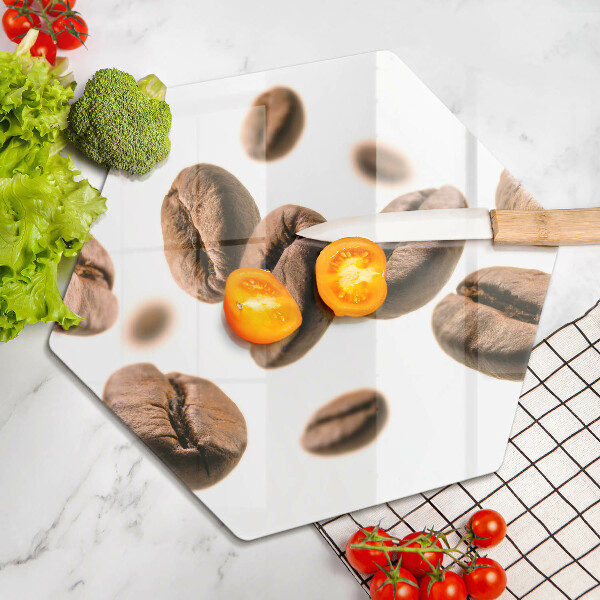 Üveg vágódeszka Kávébab