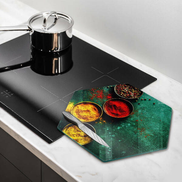 Üveg vágódeszka Keleti fűszerek