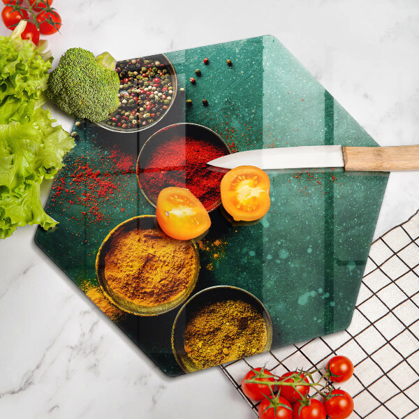 Üveg vágódeszka Keleti fűszerek