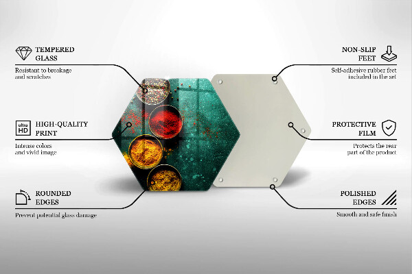 Üveg vágódeszka Keleti fűszerek