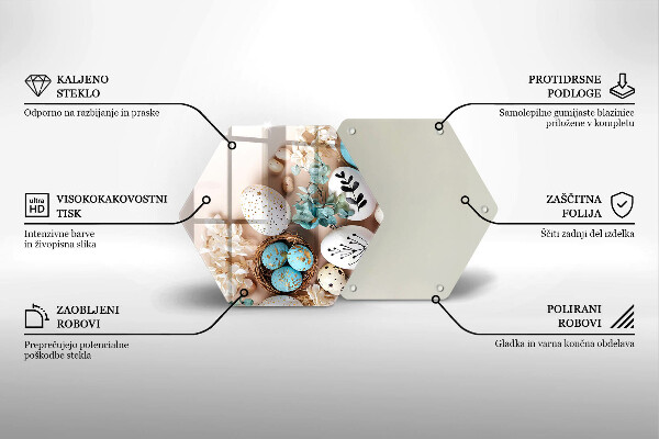 Üveg vágódeszka Húsvéti díszek