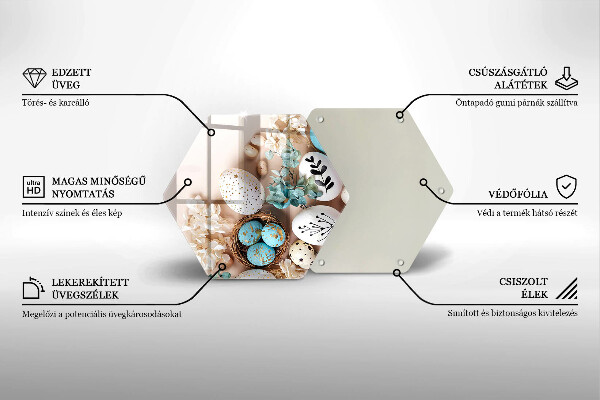 Üveg vágódeszka Húsvéti díszek