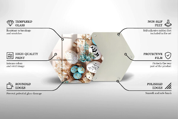 Üveg vágódeszka Húsvéti díszek