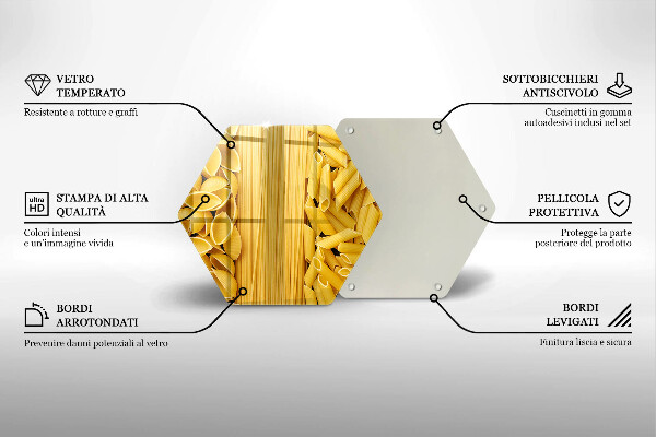 Üveg vágódeszka Tészta
