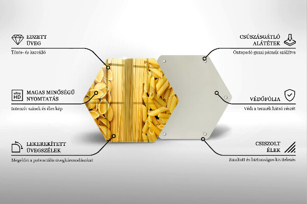 Üveg vágódeszka Tészta