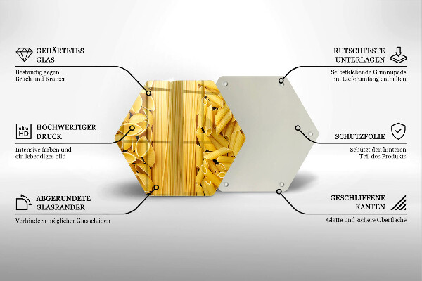 Üveg vágódeszka Tészta