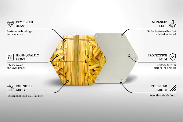 Üveg vágódeszka Tészta