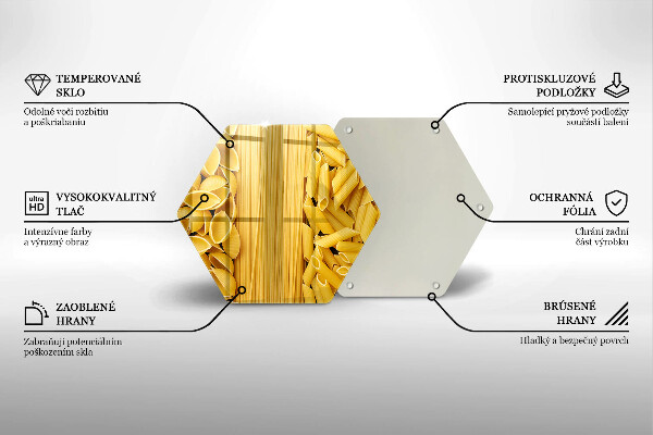 Üveg vágódeszka Tészta