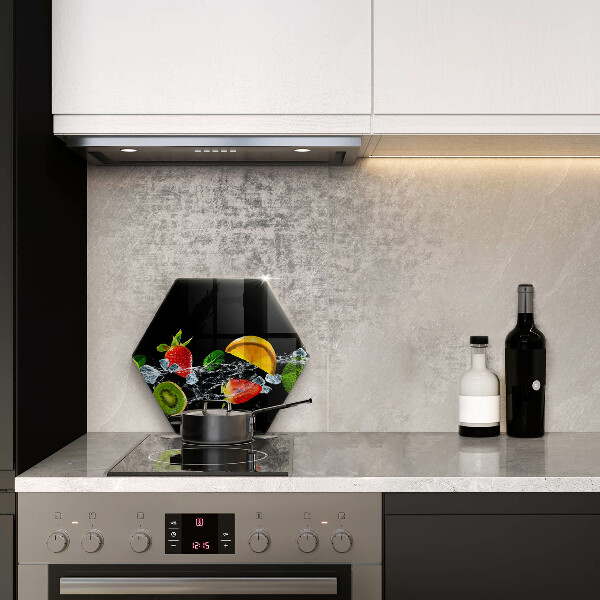 Üveg vágódeszka Gyümölcsök vízben