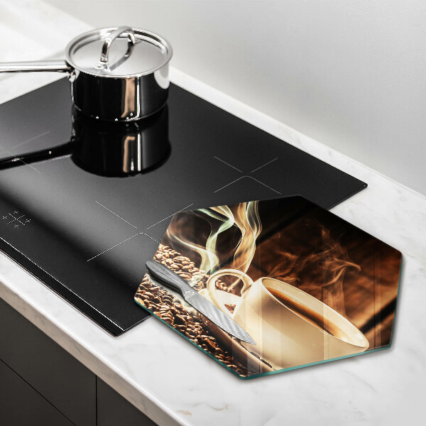 Üveg vágódeszka Csésze és kávébab