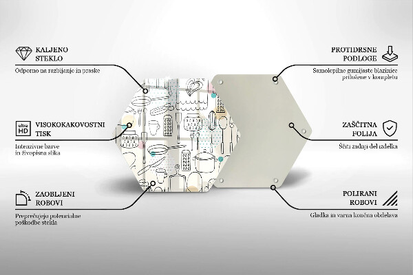 Üveg vágódeszka Konyhai kiegészítők