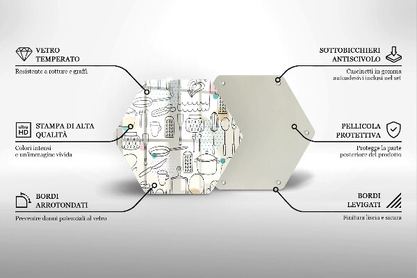 Üveg vágódeszka Konyhai kiegészítők