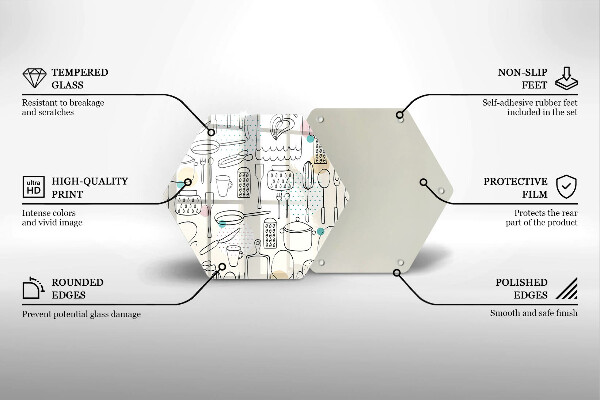 Üveg vágódeszka Konyhai kiegészítők