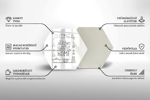 Üveg vágódeszka Felirat mondat