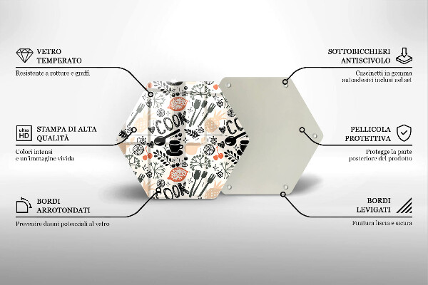 Üveg vágódeszka Rajzfilm konyhai motívum