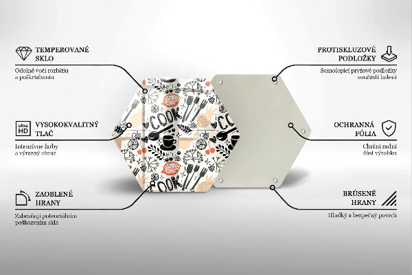 Üveg vágódeszka Rajzfilm konyhai motívum