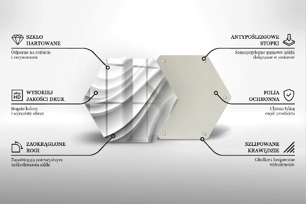 Üveg vágódeszka Geometriai vonalak