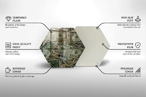 Üveg vágódeszka Pénz dollár