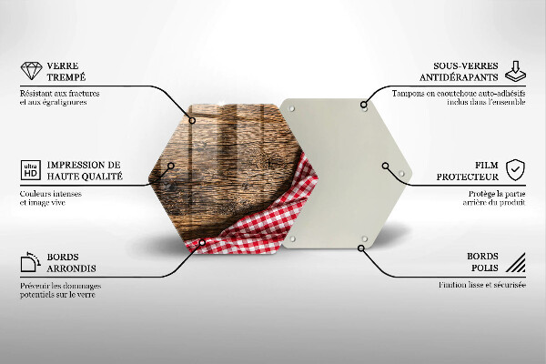 Üveg vágódeszka Faasztal