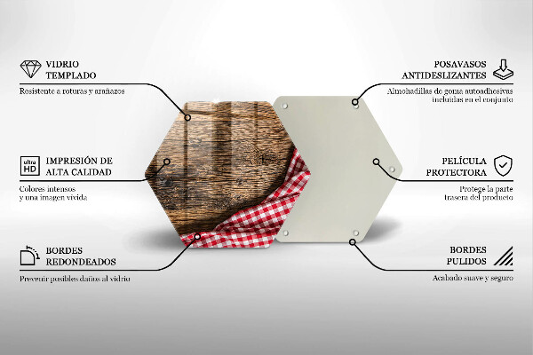 Üveg vágódeszka Faasztal